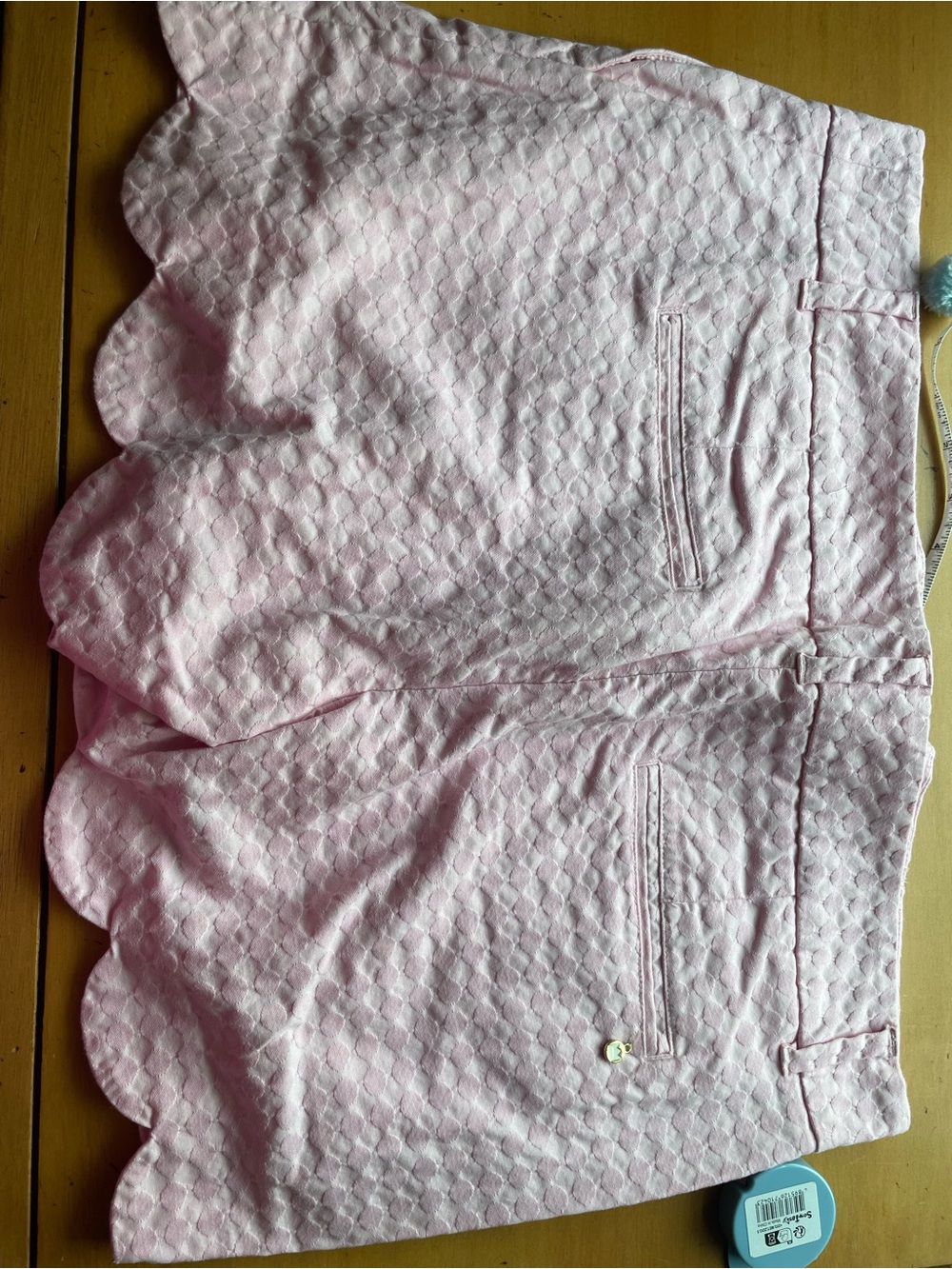 crown & ivy Light Pink Quilted Skort with Scallop Edge - Picture 2 of 6
